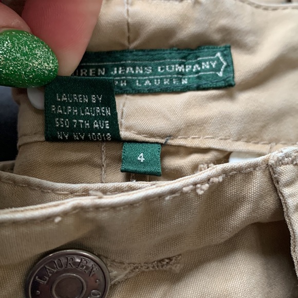 Ralph Lauren khaki low rise cargos with vintage features and silver hardware - Picture 8 of 8